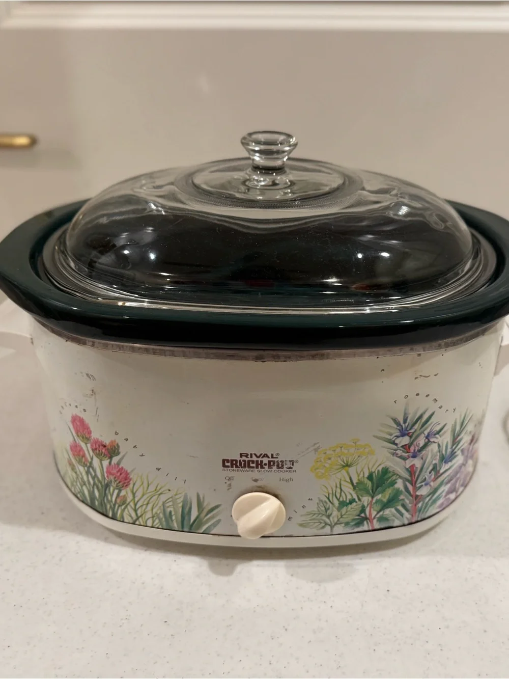 Rival Crock-Pot Floral Large Slow Cooker  ~ Great for making Soups and Chili